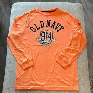 Old Navy Men's Orange Long Sleeve Shirt